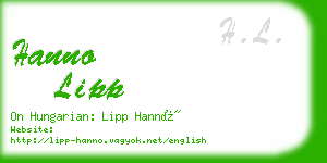 hanno lipp business card